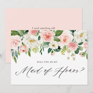 Invitación Florales de color rosa rosa color de agua son mi d