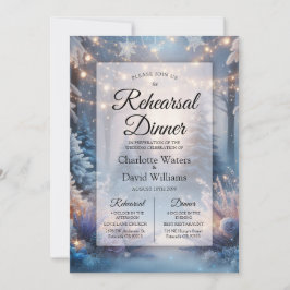 Invitación Florales de invierno en la cena de ensayo de minas