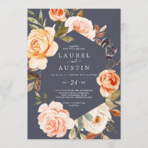 Florales de la Tierra Rústica | Boda púrpura casua