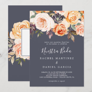 Invitación Florales de la Tierra Rústica   Nuestra Boda españ