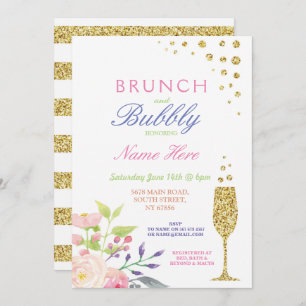 Invitación Florales dulces del brunch y de la ducha nupcial