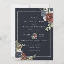 Invitación Florales escarchados | Boda Botánico de Invierno