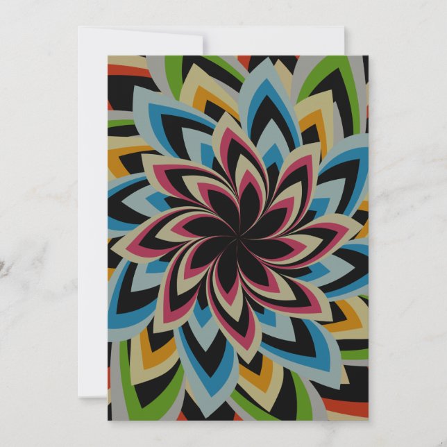 INVITACIÓN FLORALES REMOLINO COLORIDOS (Anverso)
