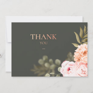 Invitación Florales románticos le agradecen cardar