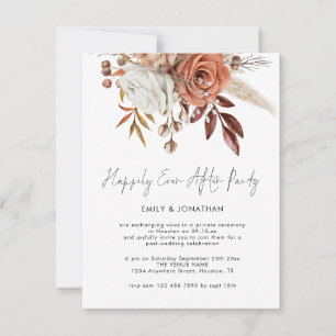 Invitación Florales Rústicos Felices Hasta Ahora Tras Boda Fi