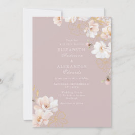 Invitación Florals encantados Boda rosado Rubor Wildflower