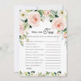 Invitación Florals rosa presupuesto Bridgerton Bridal Shower