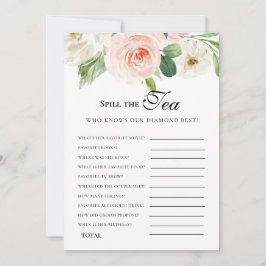 Invitación Florals rosa presupuesto Bridgerton Bridal Shower