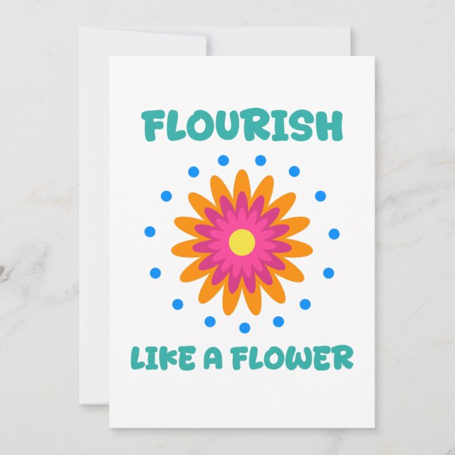Invitación Florece como una flor (Anverso)