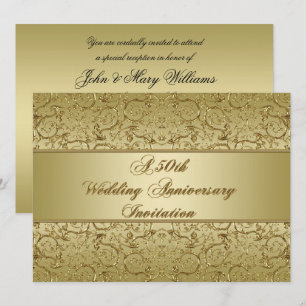 Invitación Florecer Aniversario de Bodas de Oro 50