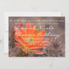 Invitación Florecer en Naranja