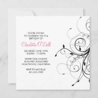 Invitación florecer;fiesta de cumpleaños de impresión de cebr