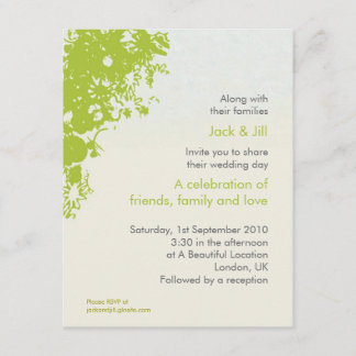 Invitación Florecer Verde 4.25 x 5.25