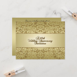 Invitación Floreciente Aniversario del Boda de Oro 50