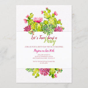 Invitación floreciente de la fiesta de cumpleaños