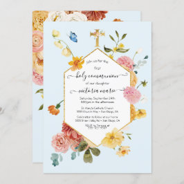 Invitación Floreciente luz floral en los jardines y airosa pr