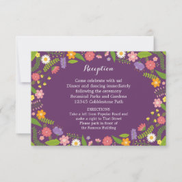 Invitación Floreciente marco floral matrimonio rústico en el 