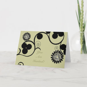 Invitación floreciente y flor