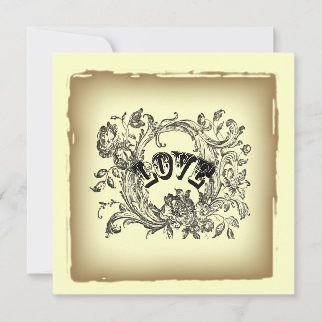 Invitación Florecientes giros de París ducha de novia victori (Anverso)