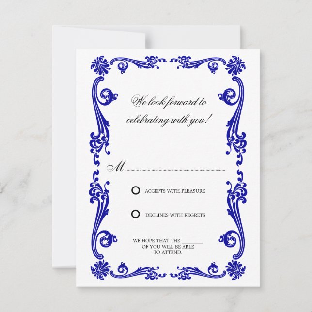 Invitación Florecimiento Cosmopolita y Ondas RSVP (Reverso)