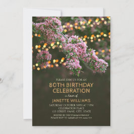 Invitación Florecimiento de Árbol enciende floral rústica 80º