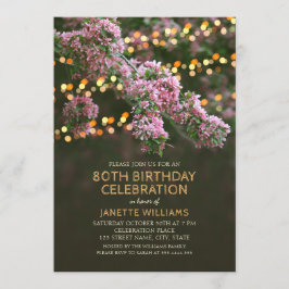 Invitación Florecimiento de Árbol enciende floral rústica 80º