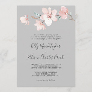 Invitación Florecimiento de cerezo de primavera   Boda tradic