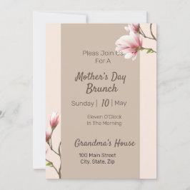 Invitación Florecimiento de cerezos en el Día de la Madre
