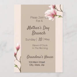 Invitación Florecimiento de cerezos en el Día de la Madre