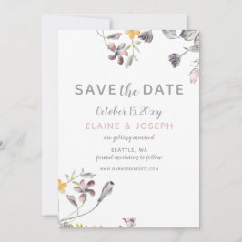 Invitación florecimiento de ensueño boda floral ruidosa salvo