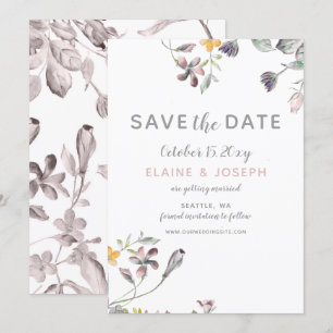 Invitación florecimiento de ensueño boda floral ruidosa salvo