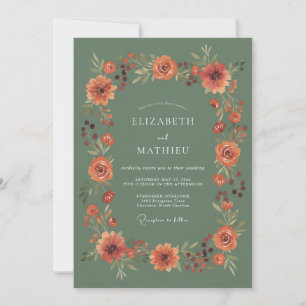 Invitación Florecimiento de Flor de Naranjo Salvia para Boda