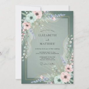 Invitación Florecimiento de Flor de Salvia Boda