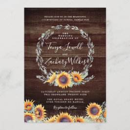 Invitación Florecimiento de girasol ruso | Celebración del Bo