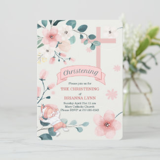 Invitación Florecimiento de la baba y la cristiandad Verde az