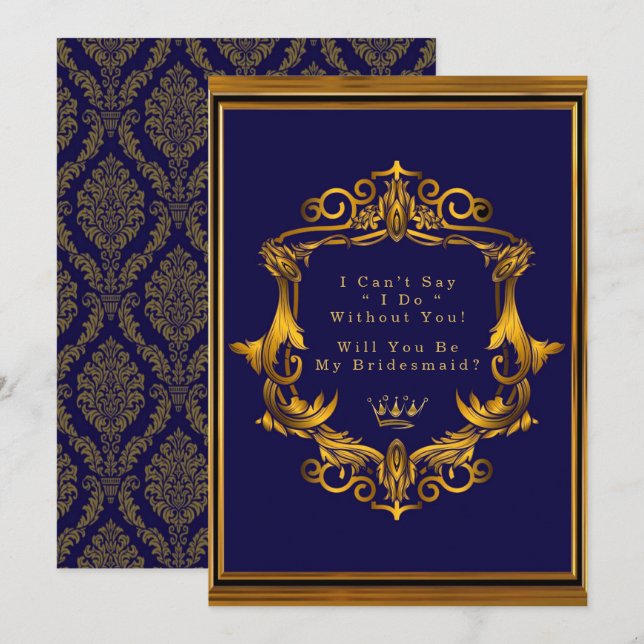 Invitación Florecimiento De La Corona Real Serás Mi Novia (Anverso / Reverso)