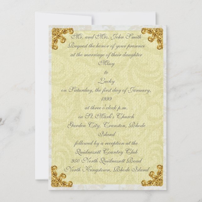Invitación Florecimiento de la Esquina Dorada (Anverso)