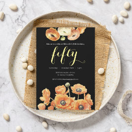 Invitación Florecimiento de Naranja del partido de cumpleaños