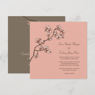 Invitación Florecimiento de rosa en florecimiento Sakura Invi