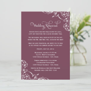 Invitación Florecimiento de Rosa Polvorienta Ensayo de Boda