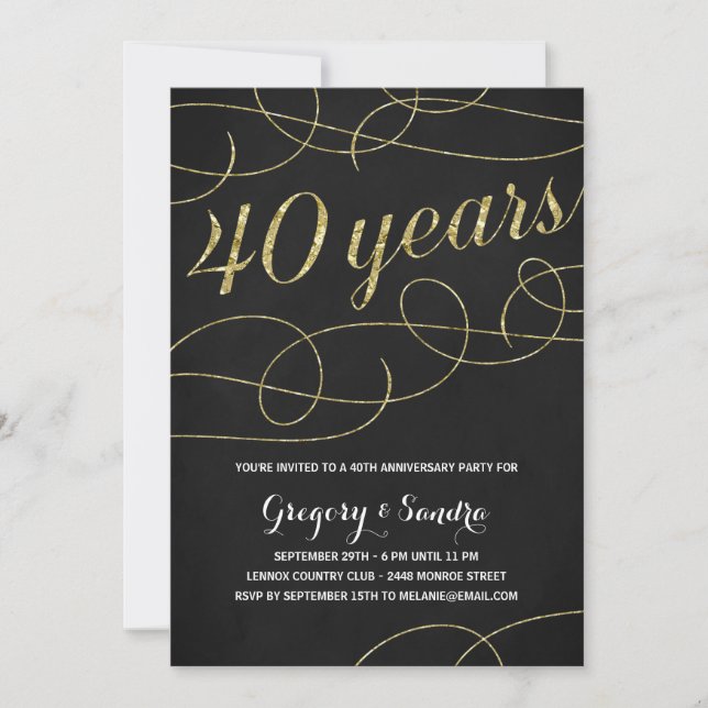 Invitación Florecimiento elegante | Faux Relieve metalizado d (Anverso)
