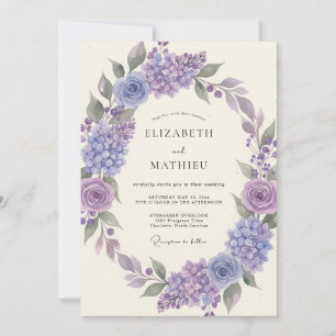 Invitación Florecimiento Pintoresco de Lavanda Boda