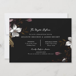 Invitación Florence Dark Floral Boda ensayo