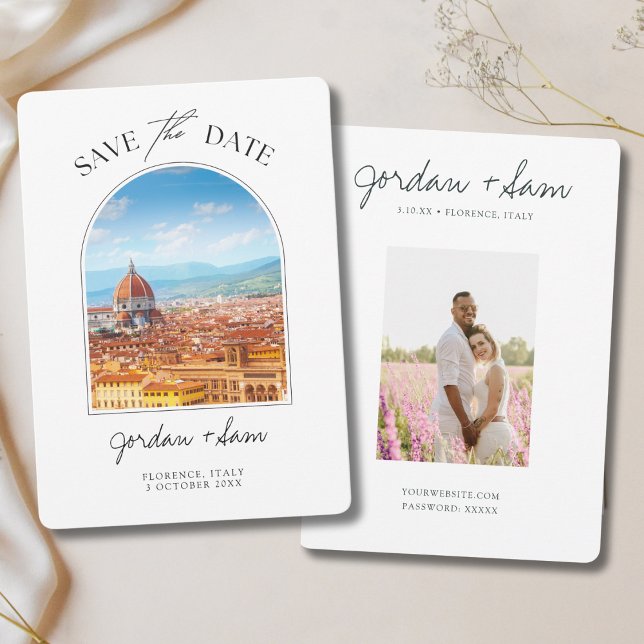Invitación Florence Italia Wedding Save the Date (Florence Wedding Save the Date for Italian Wedding Destination)