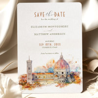 Florence Italy Skyline Save-the Date