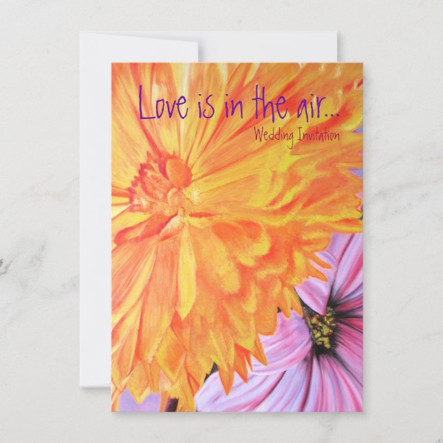 Invitación Florencia rústica invita a la boda de amor (Anverso)