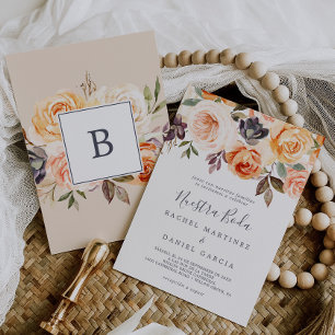 Invitación Florencia Rustica Tierra Nuestra Boda Española