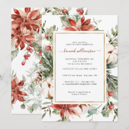 Invitación Florería Invernal | Baby Shower de Navidad