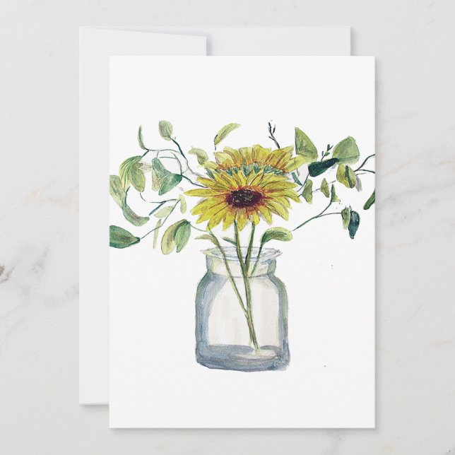 Invitación Florero con Margarita (Anverso)