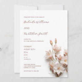 Invitación Flores 3D Rosa Rubor